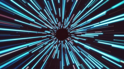 Vibrant Abstract Blue Curved Lines with Glow for Sound Frequency and Technology Background