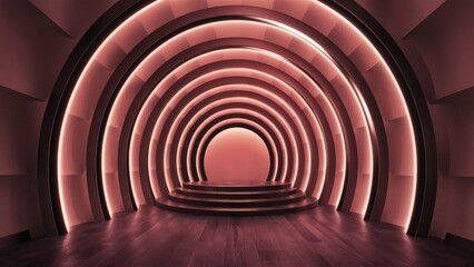 Obraz premium Abstract 3D Render of Arched Interior Architecture