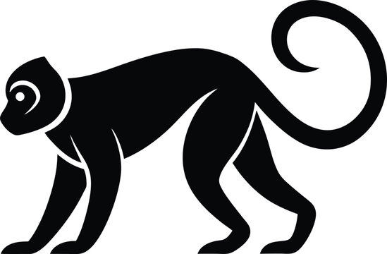recommend clip art: illustration of a silhouette of a monkey silhouette , monkey vector silhouette
