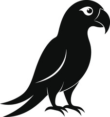silhouette of a bird, parrot silhouette