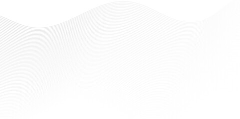 Abstract white blend digital wave lines and technology transparent background. Minimal carve wavy white and gray flowing wave lines and glowing moving lines. Futuristic sound wave lines background.