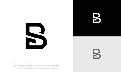Initials B logo design. Initial Letter Logo. Innovative high tech logo template.	