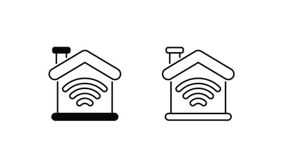 Smarthome icon design with white background stock illustration