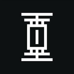 Combination lawyer logo design with number 1, monogram logo for corporate and legal business law firm. Premium Vector