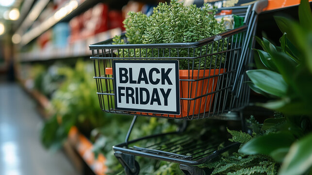 "BLACK FRIDAY" in bold black letters on a white background with a percentage icon and "this Friday" in the corner