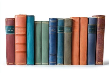 Books Collection on Isolated white background created with generative ai