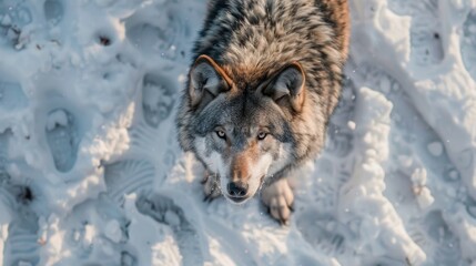 Obraz premium wolf looking up