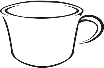 Simple Coffee Cup / Mug Cartoon Outline