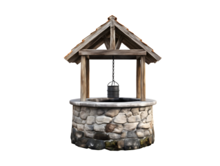 Water well isolated on transparent or white background
