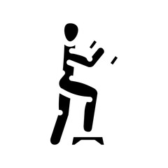 lateral raises fitness exercise arm glyph icon vector. lateral raises fitness exercise arm sign. isolated symbol illustration