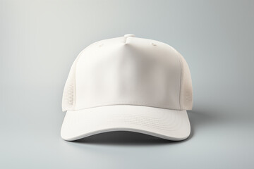 Fototapeta premium white cap mockup isolated on grey background