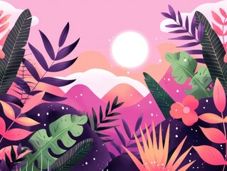 Biodiversity, diverse ecosystems and species protection, flat design illustration