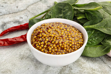 Spicy grain mustard sauce dip