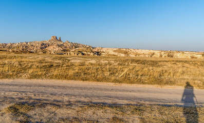 Turkey's medieval fortress slottet gremme And the figure of the traveler