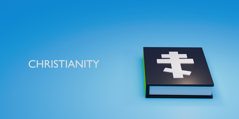 Christianity religion concept. 3d render.