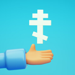 Christianity religion concept. 3d render.