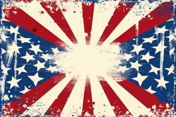 A simple red, white, and blue border frame for paper with a solid background Generative AI