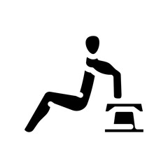 lunges fitness exercise leg glyph icon vector. lunges fitness exercise leg sign. isolated symbol illustration