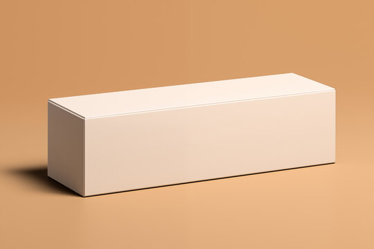 White horizontal rectangle blank box mockup