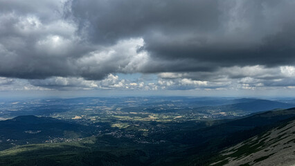 Mountain landscape in summer. Karkonosze mountains.Poland