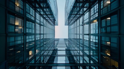 Glass Facade of a Modern Building