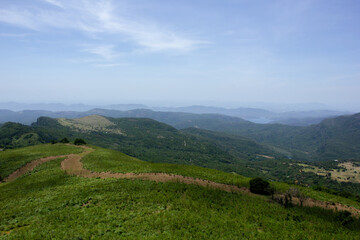 landscape with hills and clouds