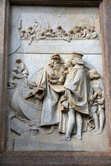 Milan. Monument to Leonardo da Vinci