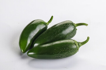 Raw green Mexican jalapeno pepper