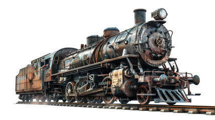 Naklejka premium Vehicle train transportation locomotive on transparent background