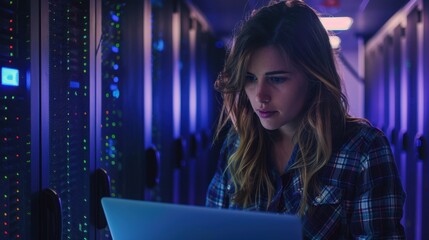 The technician in server room