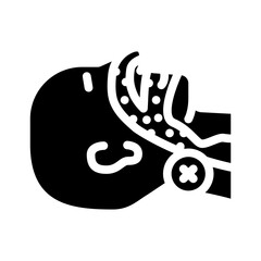 obstructive sleep apnea obesity overweight glyph icon vector. obstructive sleep apnea obesity overweight sign. isolated symbol illustration