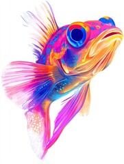 Fototapeta premium Abstract Watercolor Fish Illustration