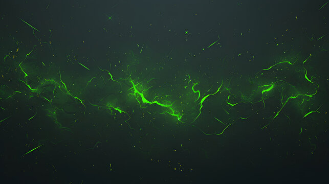 green flames effect illustration background