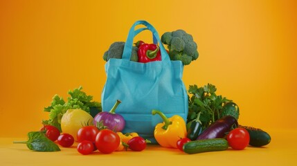 The blue grocery bag