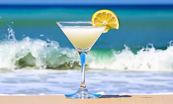 A Citrus Delight: Lemon Squash at the Beach