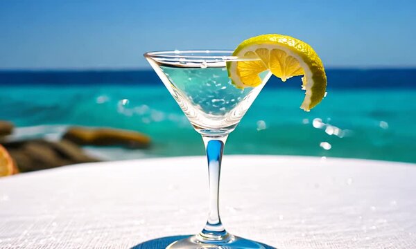Coastal Bliss with Lemon Squash on the Table