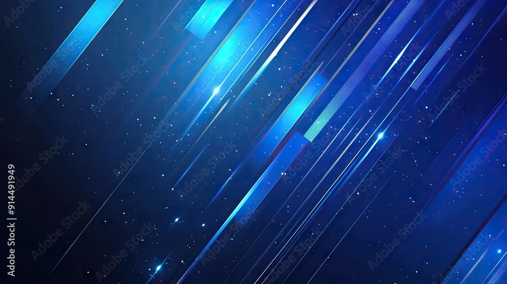 Poster abstract blue background with a futuristic geometric lines pattern and shiny gradient. suitable for 