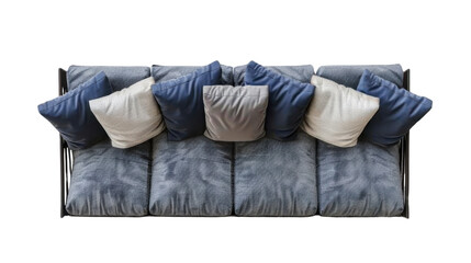 sofa top view on transparent background