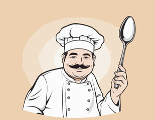 Chef holding a spoon