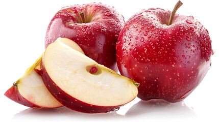 Red Apples with Water Droplets