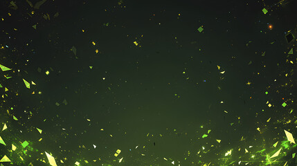 abstract green sparkle star and black color background