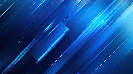 Blue abstract background featuring sleek geometric lines and gradient effects. Suitable for business and futuristic technology designs.