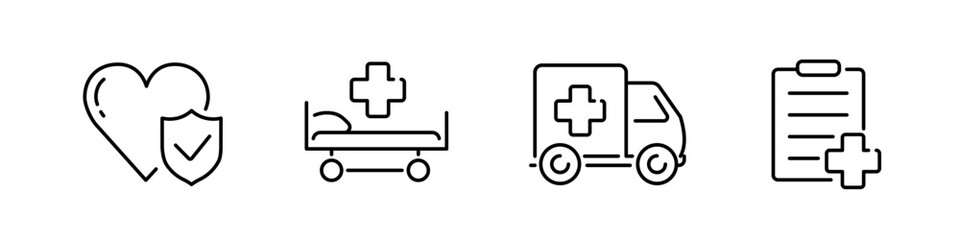Hospital icon set. Medical icon