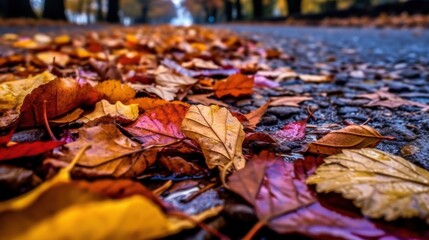 Autumn Leaves on the Ground