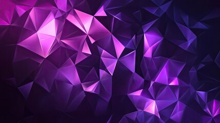 Obraz premium Creative violet geometric design with triangular cells and polygon patterns, ideal for adding a modern touch to dark background graphics.