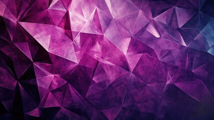 Fototapeta premium Creative violet geometric design with triangular cells and polygon patterns, ideal for adding a modern touch to dark background graphics.