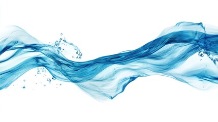 Digital art featuring abstract blue water lines on a white background, perfect for modern and minimalist designs.