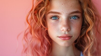 Naklejka premium Tender portrait of a beautiful girl