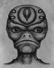 Alien creature, sketch - digital painting  © neurostructure