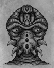 Alien creature, sketch - digital painting  © neurostructure
